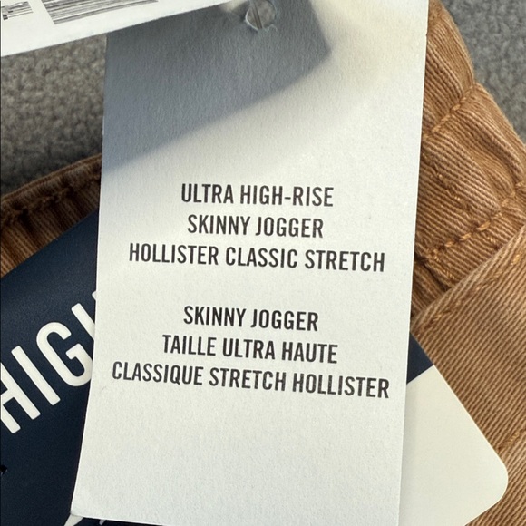 NWT Hollister Ultra High Rise Skinny Jogger Classic Stretch Tan Sz Small - Picture 4 of 11